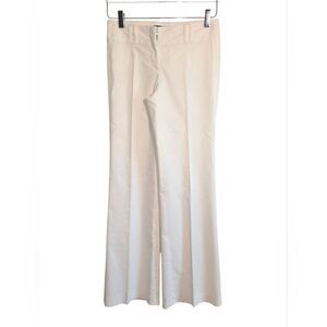 Theory Crisp Ivory Trousers